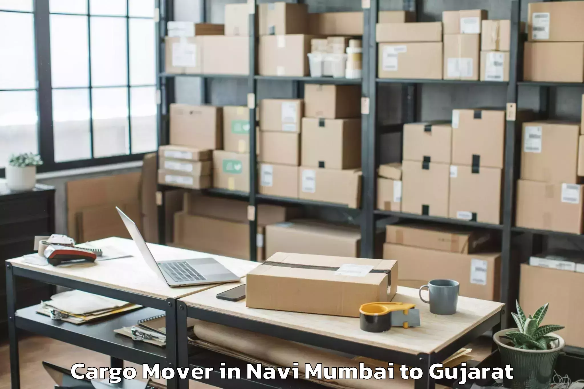 Top Navi Mumbai to Saurashtra University Rajkot Cargo Mover Available